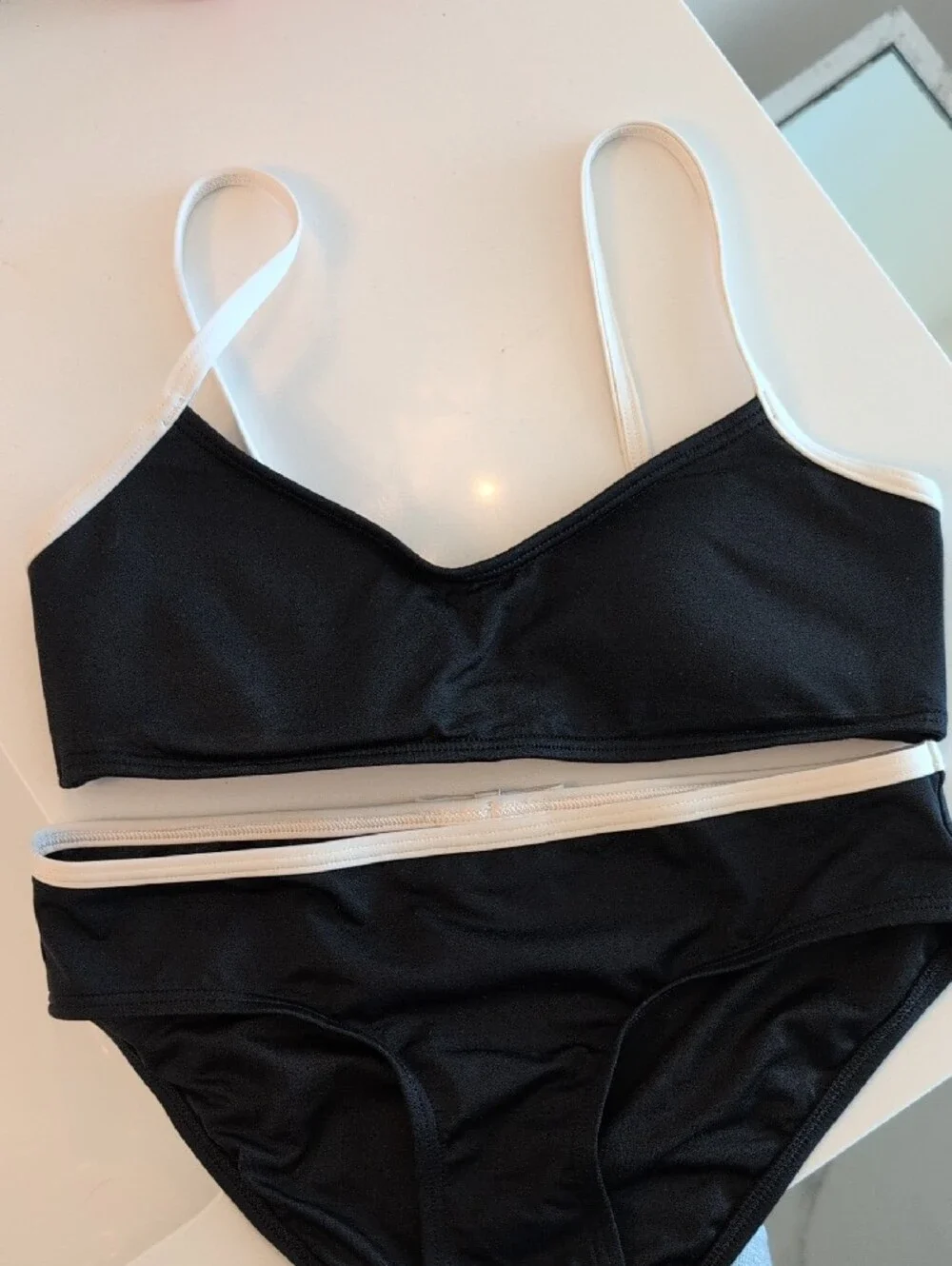 Kate Spade spade Black and White Contrast Bikini Set